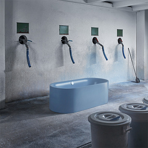 Ванна стальная Bette Lux Oval Silhouette 180*80*45 с шумоизоляцией, синий сатин